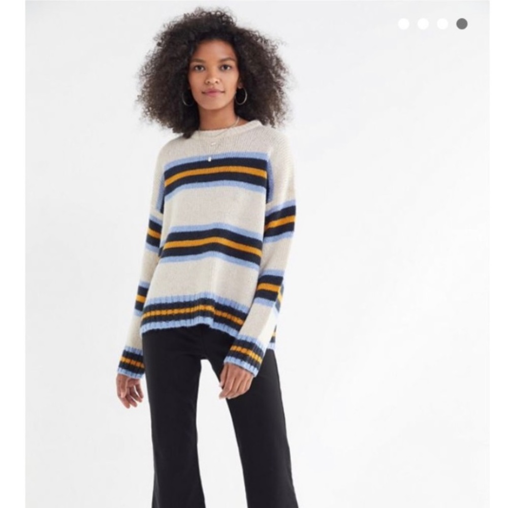 Urban Outfitters Sweater Women’s M Bobby Boyfriend Striped Crewneck Multicolored